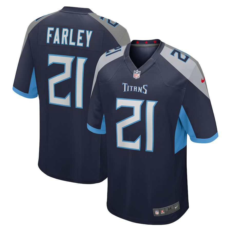 Men Tennessee Titans 21 Matthias Farley Nike Navy Game NFL Jersey
